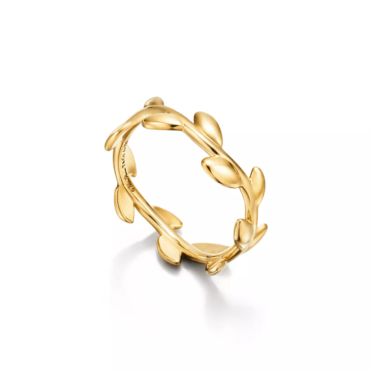 Paloma Picasso®Olive Leaf Band Ring in Yellow Gold, Narrow